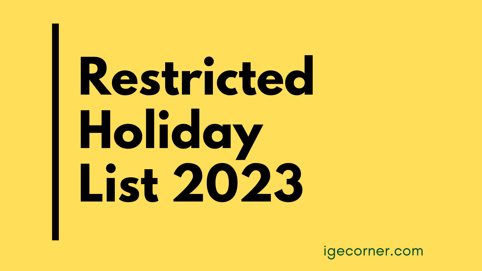Restricted Holiday 2023 