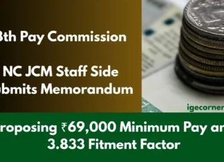 8th Pay Commission: NC JCM Staff Side Submits Memorandum Proposing ₹69,000 Minimum Pay and 3.833 Fitment Factor 8th Pay Commission: NC JCM Staff Side Submits Memorandum Proposing ₹69,000 Minimum Pay and 3.833 Fitment Factor